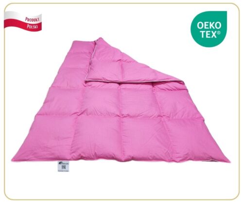 Kołdra puchowa 220/200 2,0 kg róż